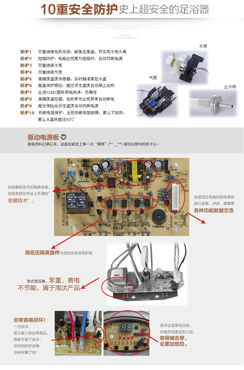 足浴盆控制面板拆解图片