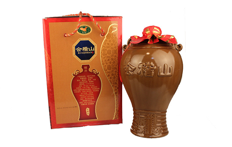 绍兴黄酒会稽山五年陈花雕加饭酒25l坛装