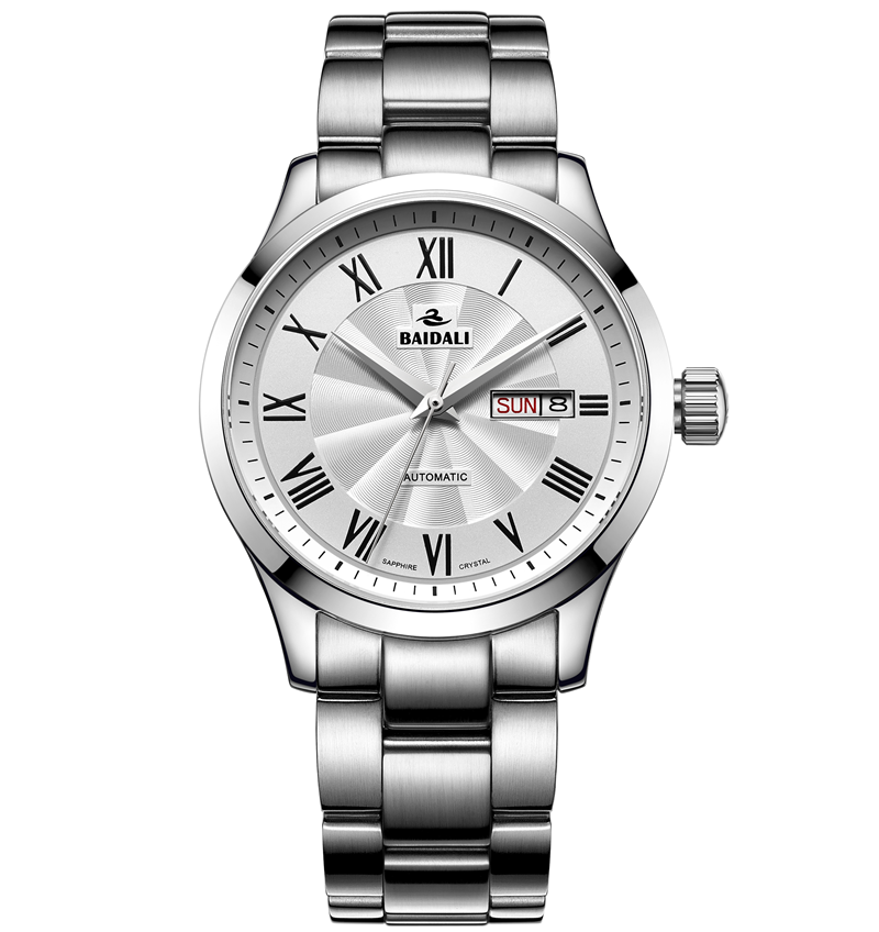 佰达利正品双历全自动时尚机械表15075g