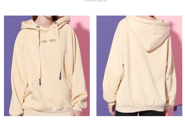 美丽衣橱字母连帽卫衣女2018冬季新款时尚百搭bf原宿学生上衣潮