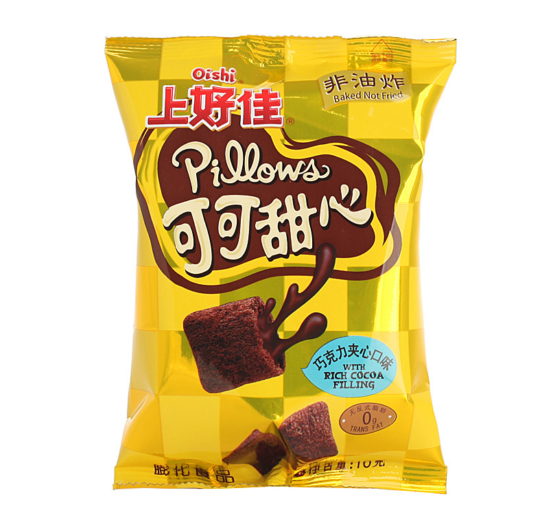 上好佳薯片 上好佳 非油炸 可可甜心 巧克力夹心口味 16g/袋【价格