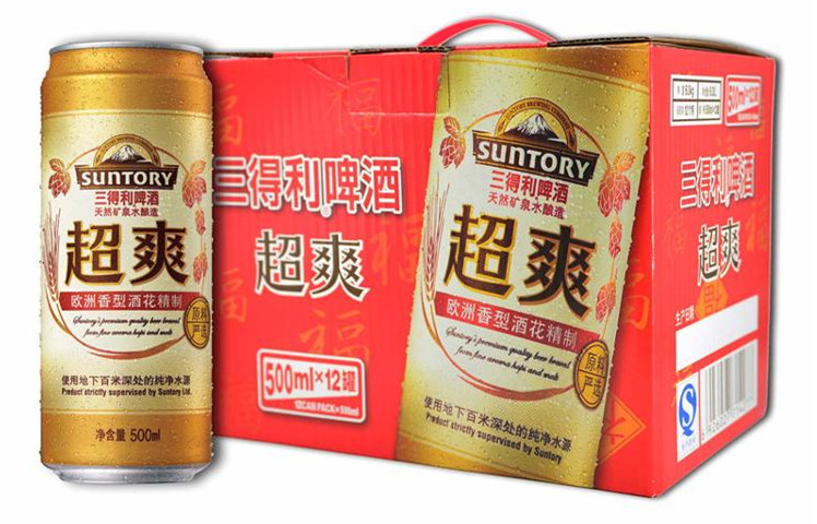 三得利啤酒超爽拉罐500ml12罐箱