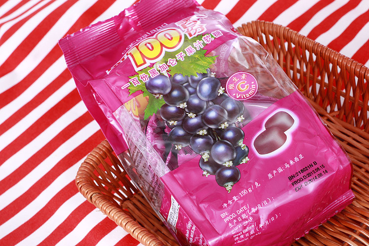 一百份黑加仑子果软汁糖150g