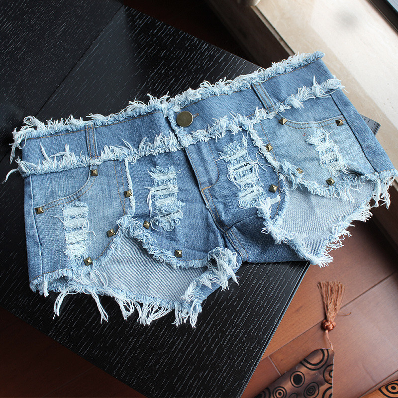 雅内特2016性感夜店短裤低腰超短裤夏磨破牛仔短裤女