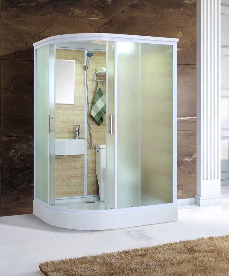 整体淋浴房圆形玻璃弧扇形隔断洗澡一体式家用沐浴房整体浴室9009a不