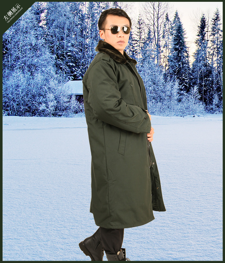 07式冬装加厚荒漠军大衣羽绒服棉衣温区棉袄防寒服07陆士兵温区棉大衣