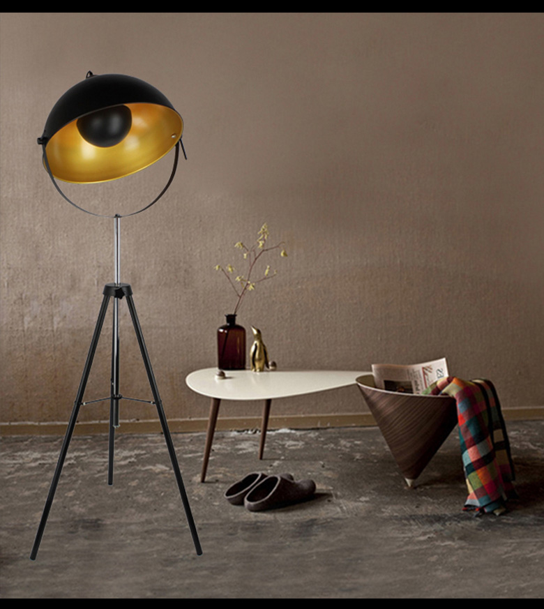 工业风地灯 摄影棚地灯实用灯舞台灯 工作室地灯别墅落地灯 黑色