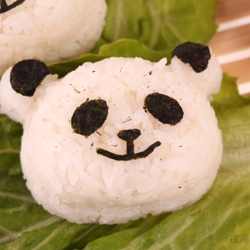 熊猫饭团模具套装儿童米饭寿司工具海苔压花器压饭工具