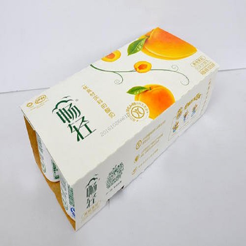 伊利畅轻八连杯-黄桃果粒酸牛奶100g*8