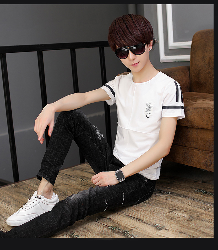 opzc男士t恤 青少年短袖t恤16男孩夏季半袖14初中学生男装13-15岁男生