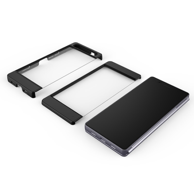 【壳膜一体化(带钢化膜)套餐】中兴(zte) 天机axon m z999 黑色6gb