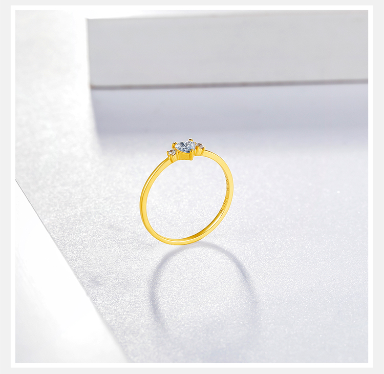 周六福fg色黄18k金异形钻钻石戒指女戒1325