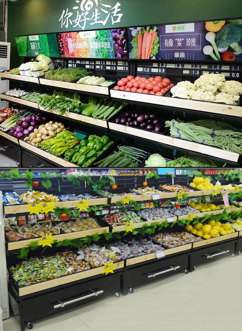 业神制造超市蔬菜架便利店果蔬架精品水果货架超市货架展示架