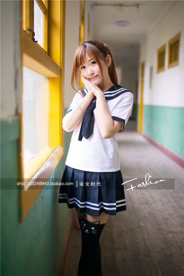 mtiny日系韩版校服学生制服套装领带可爱女水手服写真舞台装毕业班服