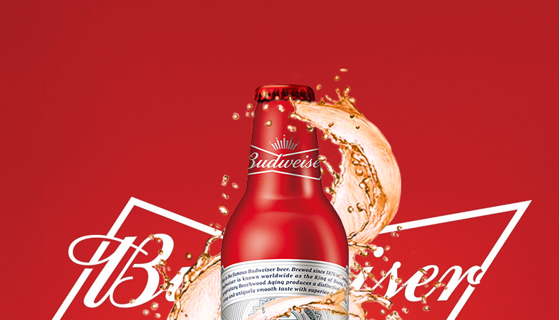 budweiser百威啤酒红色铝瓶国产百威经典小瓶355ml12瓶正品