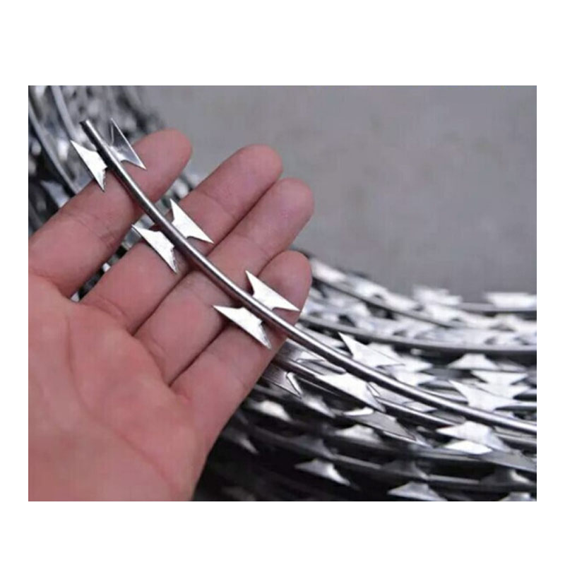 企购优品304不锈钢刀刺绳网刀片长度22mm铁丝直径34465kg卷一卷10米