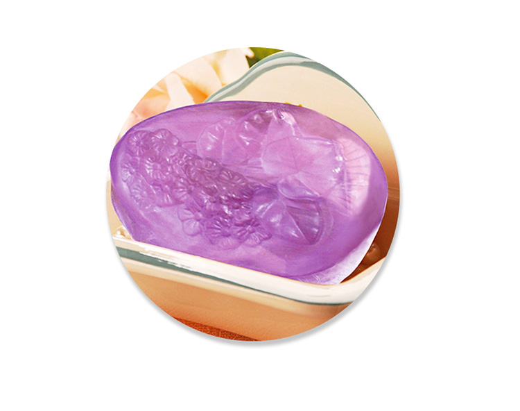 精油皂玫瑰花香透明款椭圆形家用浴室个人洗护皂沐浴皂 360g