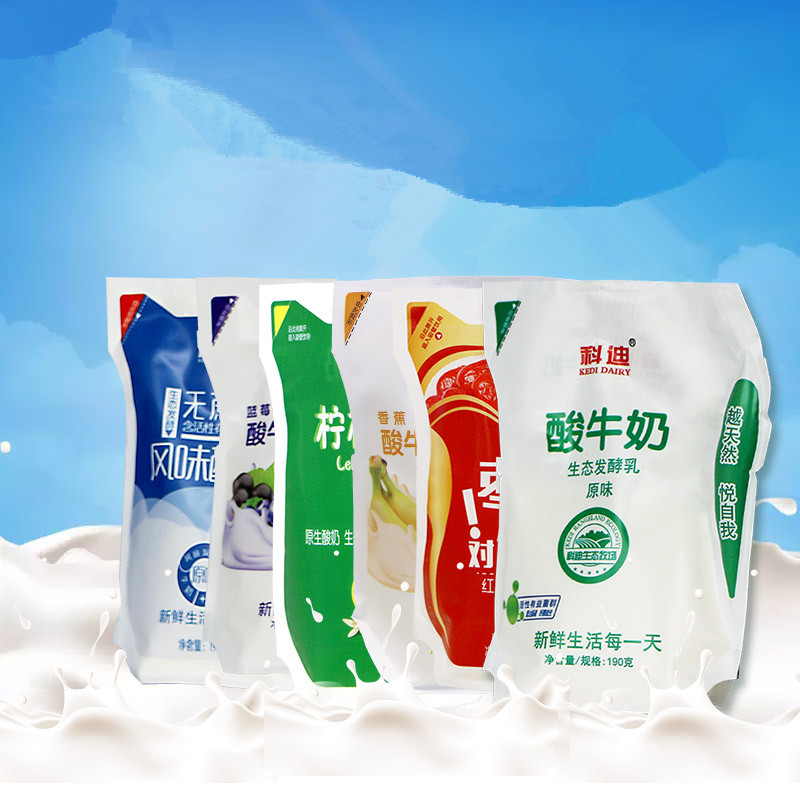 农聚源科迪酸奶爱克林全脂草莓红枣茉莉味6种味随机发180gx10袋产发mk