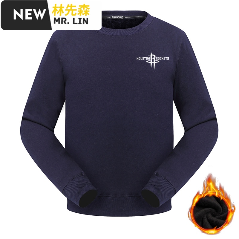 潮流男装冬季新款中老年男士加绒加厚保暖上衣