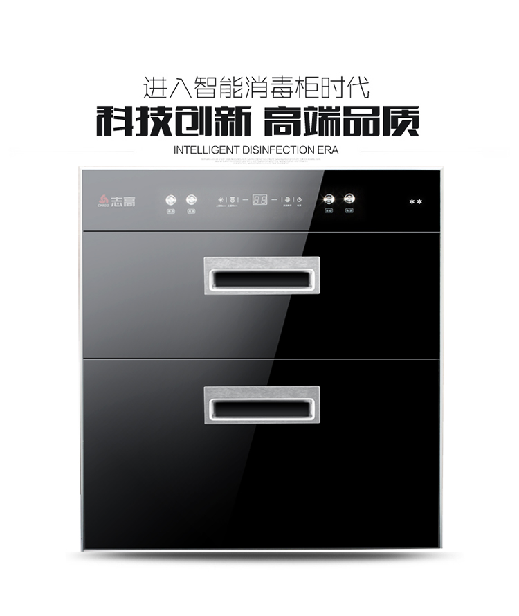 志高ztd100ah020消毒柜触摸按键嵌入式家用商用高温低温餐具消毒碗柜