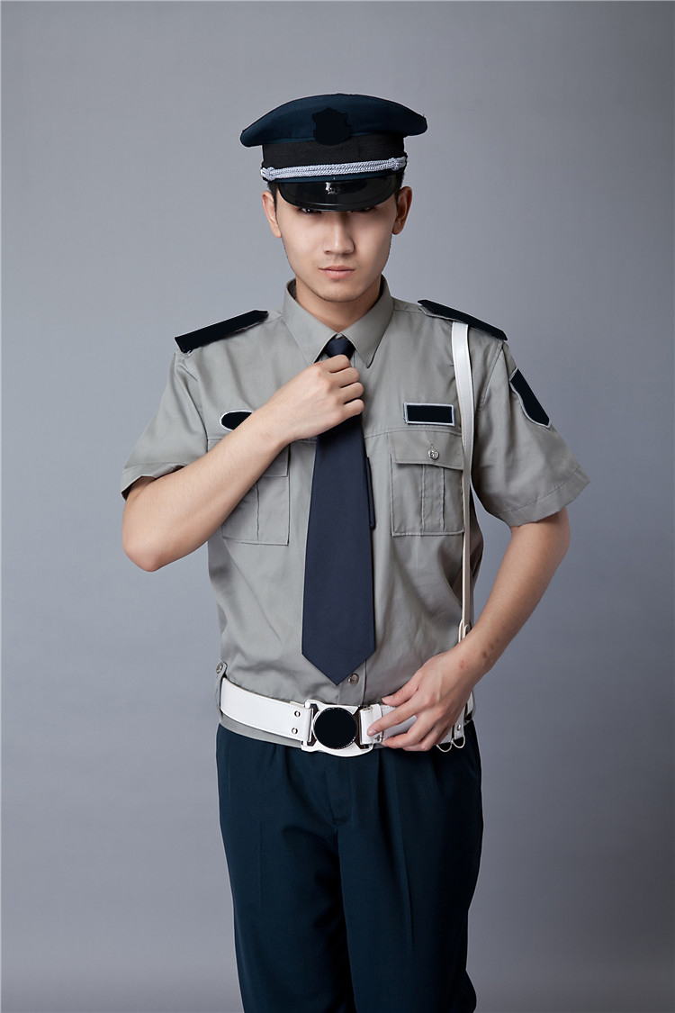 mtiny保安服衬衫夏季套装男保安制服衬衣小区物业半袖保安工作服短袖