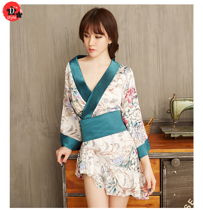 情趣内衣透视装骚三点式日本睡衣血滴子和服制服诱惑激情套装