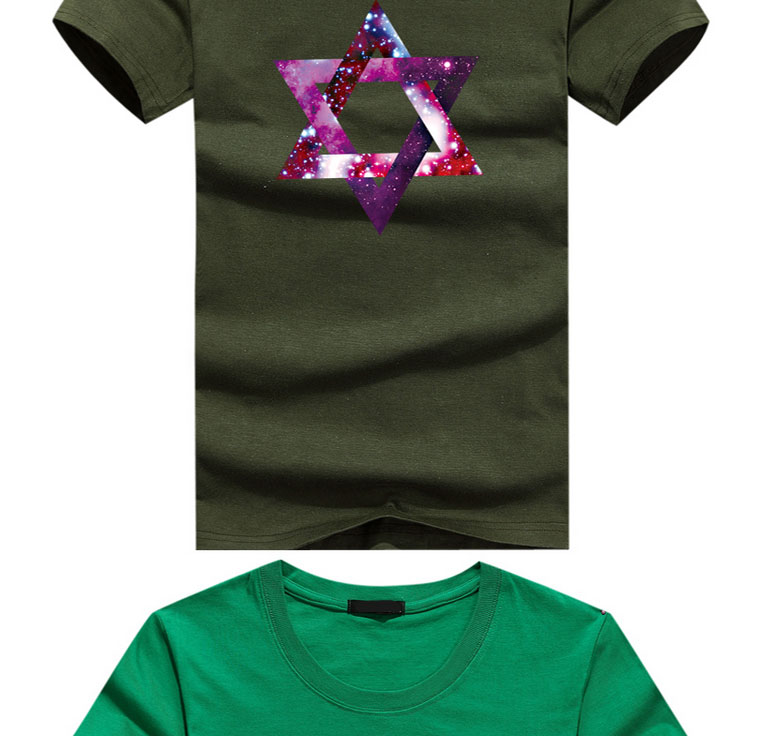 诺妮梦 2016 夏装新款 潮牌短袖t恤情侣装短袖星空六边形男装夏季大码