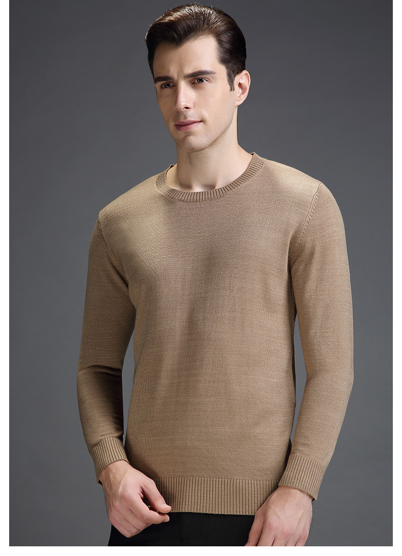 培罗蒙男士休闲毛衣秋装韩版男装针织衫毛衫毛线衣圆领百搭打底衫631