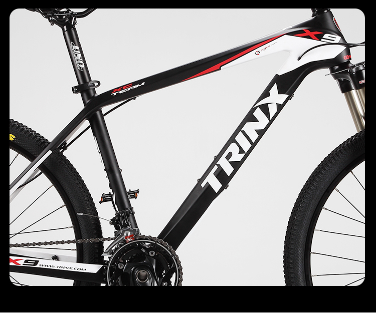 trinx千里达x9碳纤维山地自行车30速禧玛诺xt后拨油压碟刹可锁