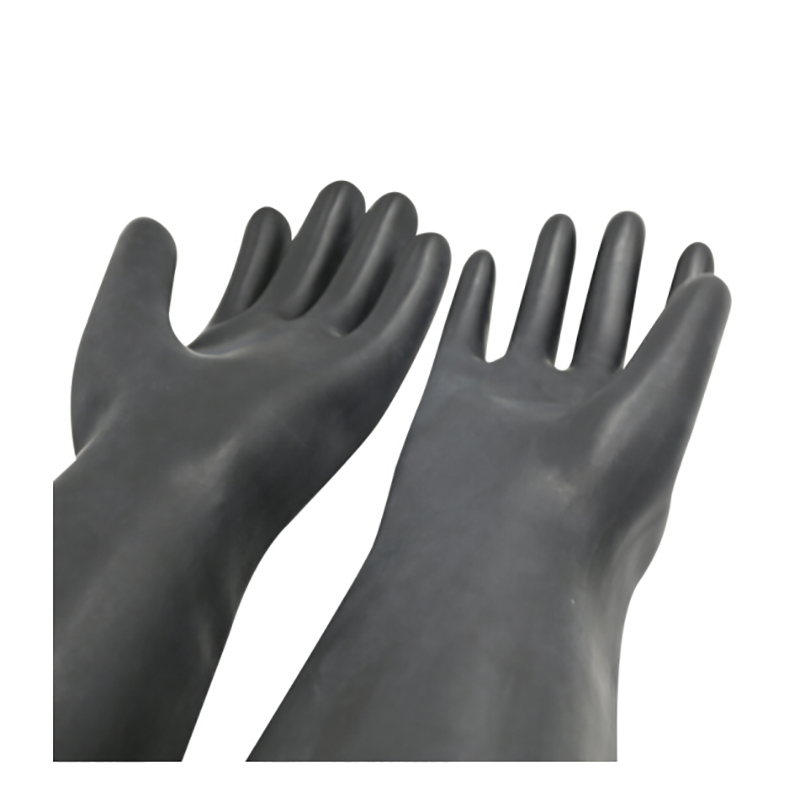耐酸碱工业手套加长厚款型橡胶乳胶手套(双)