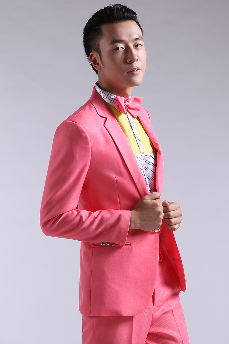 newlake韩版西服套装男士礼服西服彩色西装舞台主持演出影楼男装合唱