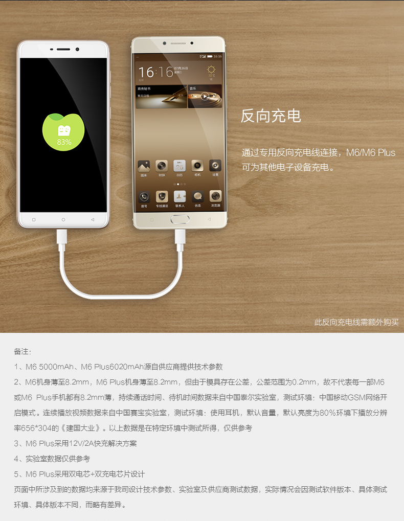 金立手机m6 plus gn8002[香槟金](64g 4g)