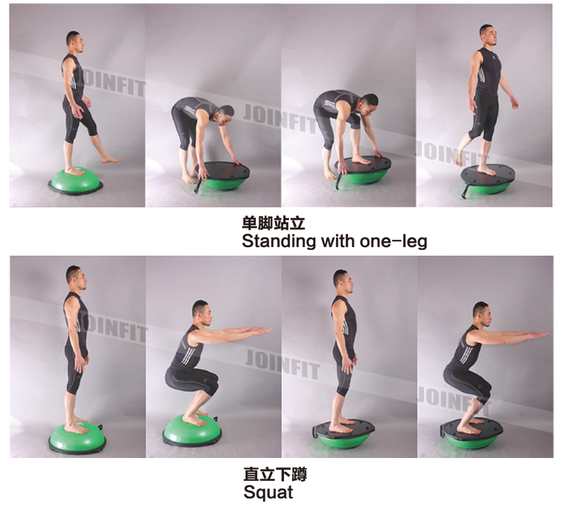 捷英飞joinfit草绿色平衡半球进口瑜伽健身波速球bosuball半圆平衡球