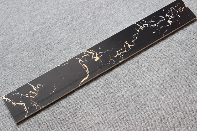 黑金花深咖网全抛釉瓷砖踢脚线800x100客厅卧室地脚线波导线都市诱惑