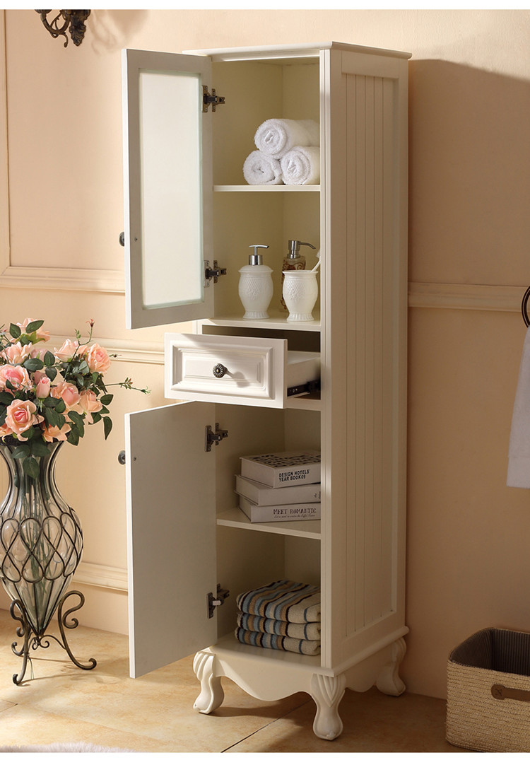 都市诱惑储藏柜336 浴室边柜侧柜立柜落地卫生间实木收纳储物柜组合