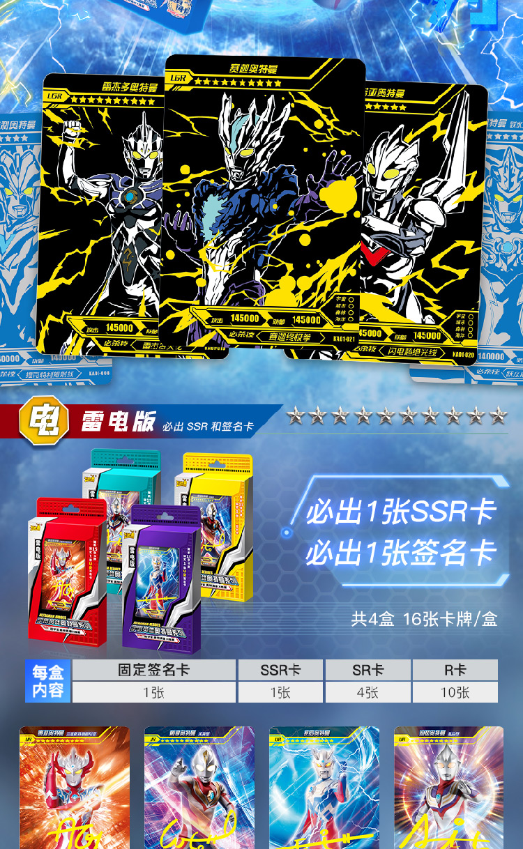 keeppley雷霆版雷系列雷光雷电雷鸣奥特曼卡片牌gp荣耀金卡双人满xing