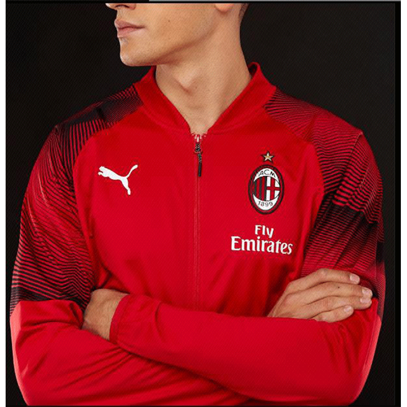 彪马ac米兰1819赛季男士训练外套常规型透气立领运动夹克75486402