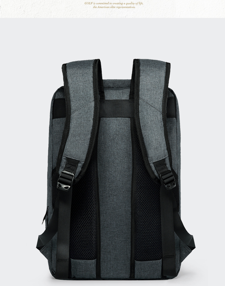 高尔夫golf轻商务防水透气双肩包大容量电脑背包休闲旅行双肩包深灰色