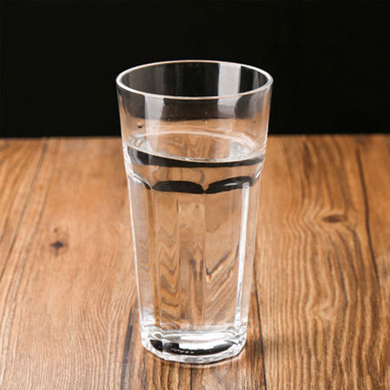 家用餐厅饭店水杯玻璃杯果汁杯办公室简约透明喝水杯牛奶杯生活日用