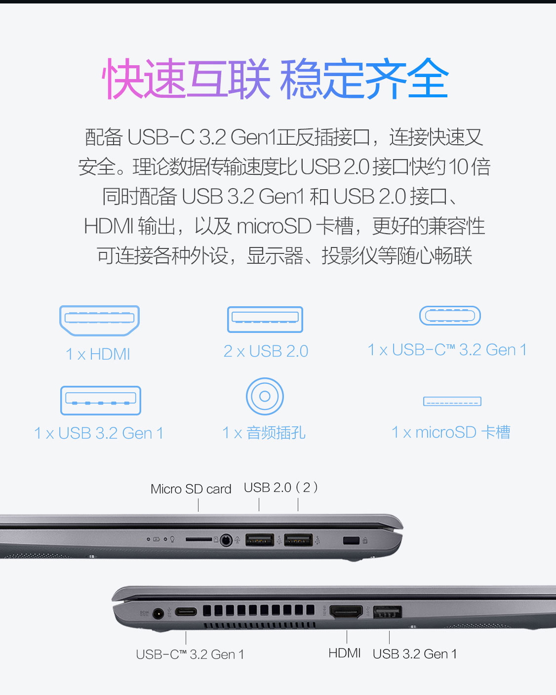 华硕asusvivobook14十一代英特尔酷睿i514英寸轻薄本笔记本电脑i51135