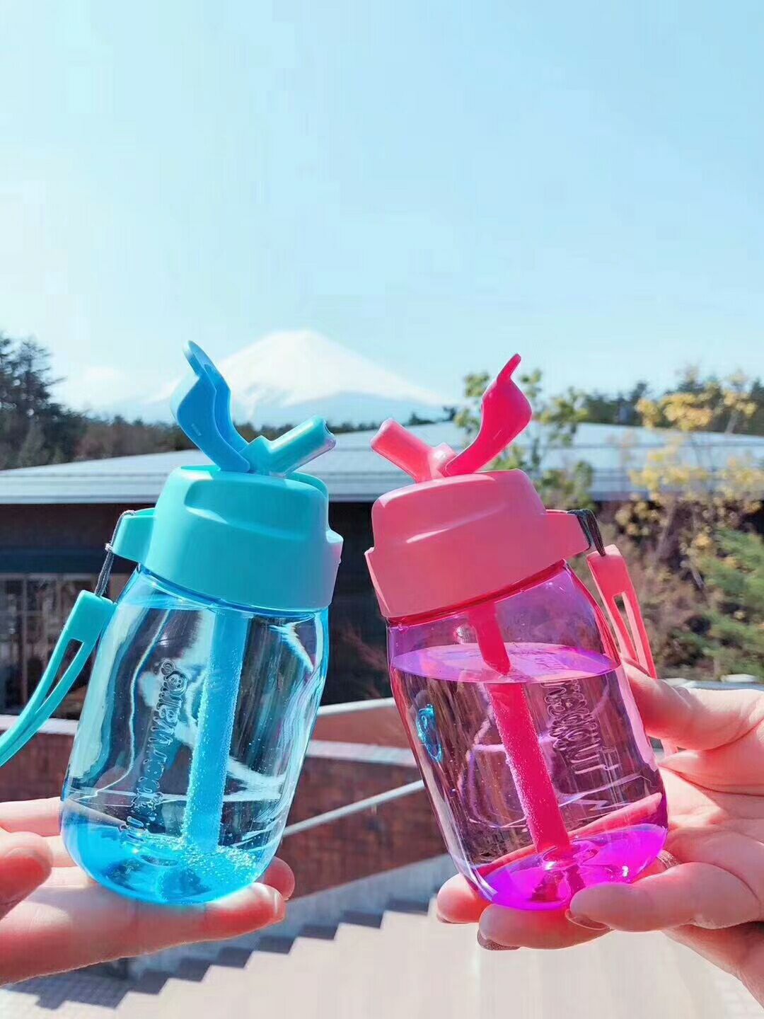 特百惠(tupperware)水杯新款cc企鹅杯350ml嘟嘟杯乐活可爱带吸管便携