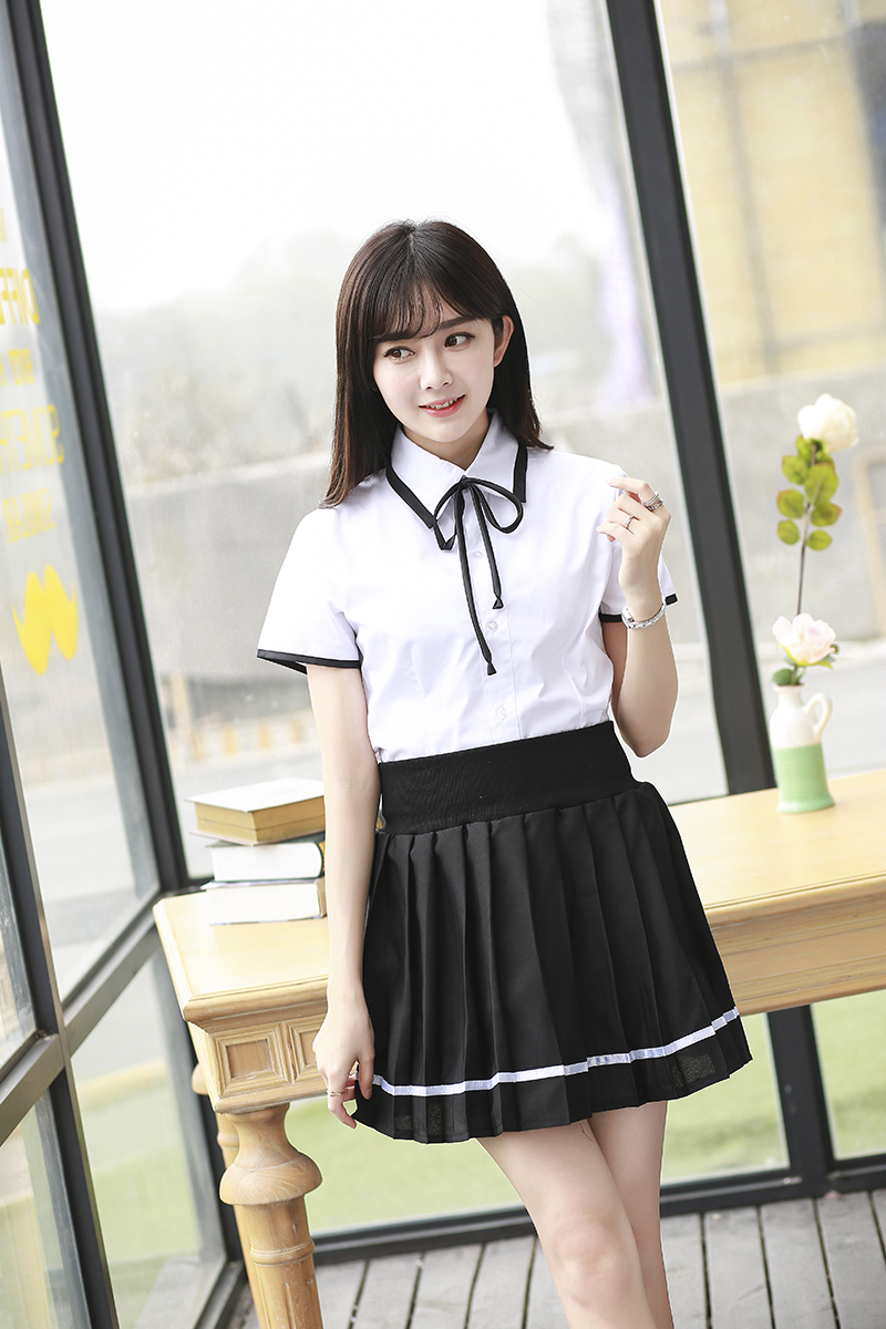 mtiny夏季高中初中大学校服班服学生套装男女衬衫英伦学院风水手服春