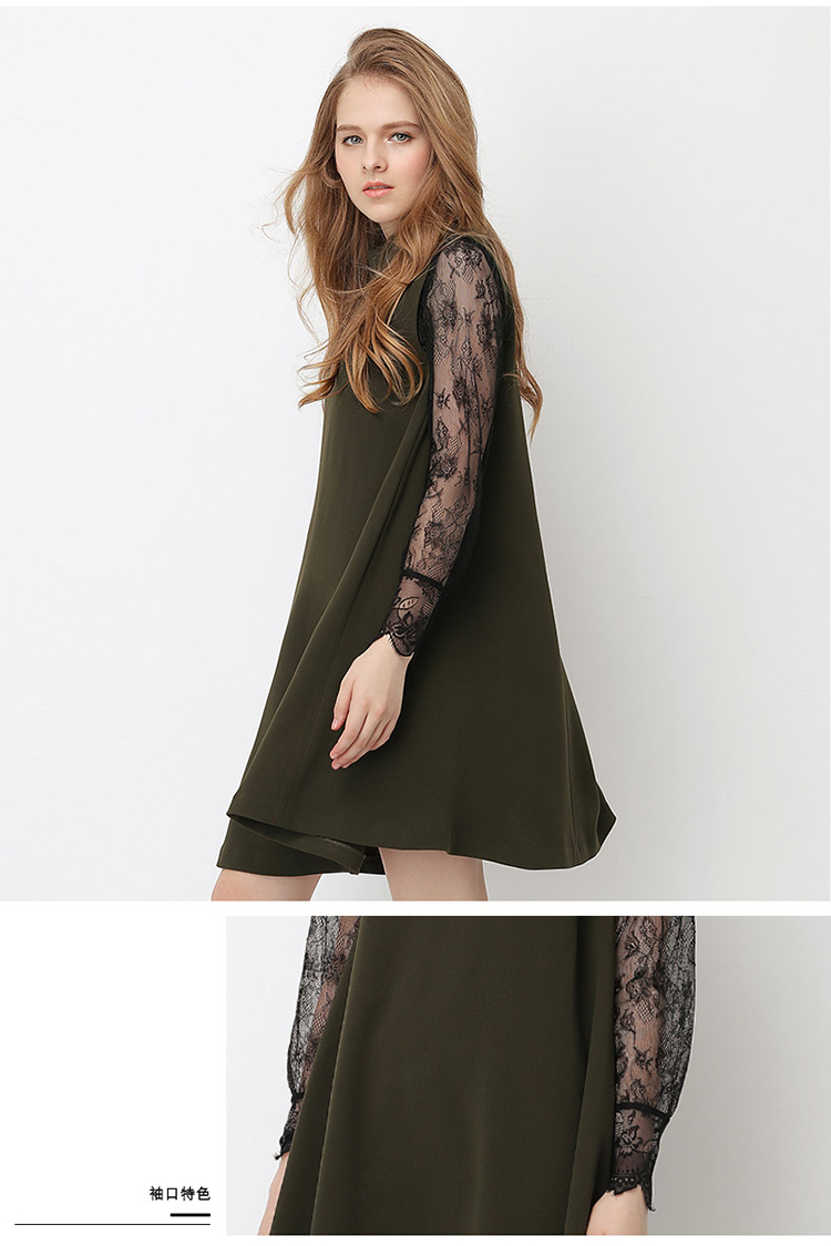 highday轩日秋冬款黑色休闲群a字廓型无袖连衣裙短女裙lq1608a8007