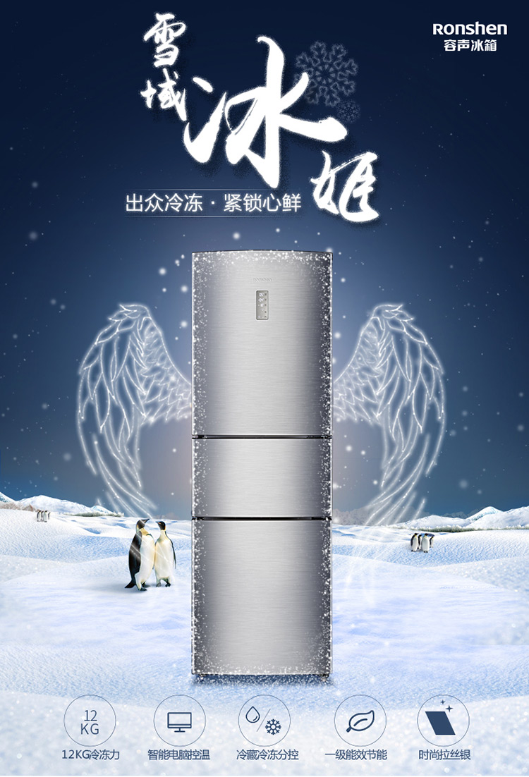【容声(ronshen)冰箱bcd-211d12ny】 容声(ronshen) bcd-211d12ny 211