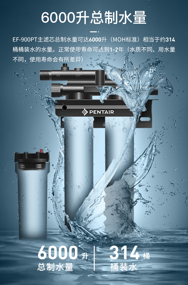 爱惠浦(everpure) 厨下式家用直饮净水器 ef-900pt母婴 3.