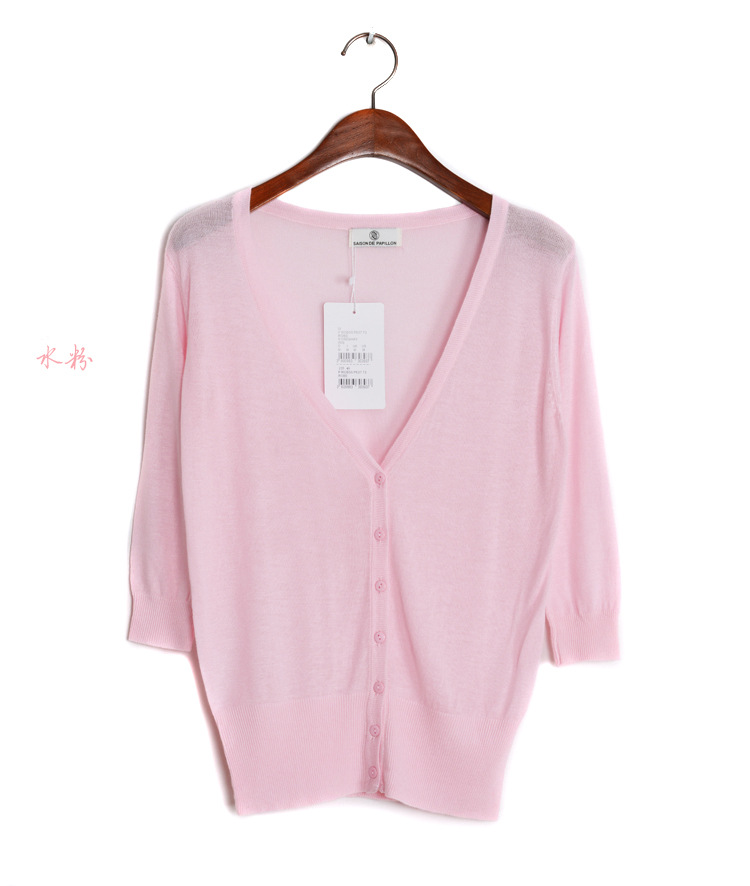 mtiny韩版夏季短款外搭线衣超薄款针织衫女开衫防晒