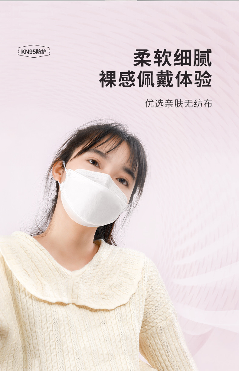界面医疗kf鱼嘴型柳叶形kn95口罩4层3d立体防护独立装94