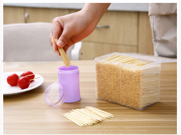 3500根量贩盒装一次性双头细家用酒店餐厅竹子牙签简约生活日用一次性