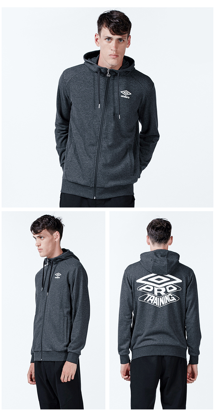 茵宝umbro男外套新款长袖开衫连帽卫衣时尚运动休闲服