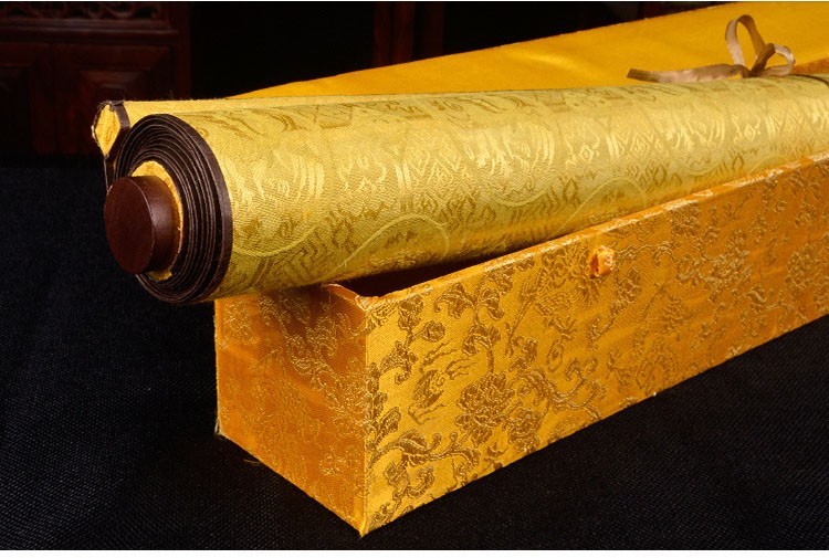 水写布空白卷轴仿宣纸文房四宝书法作品楷书国画初学者入装裱卷轴